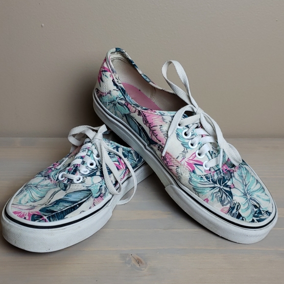 Vans Shoes - Van's floral print size 7.5Men/9womens